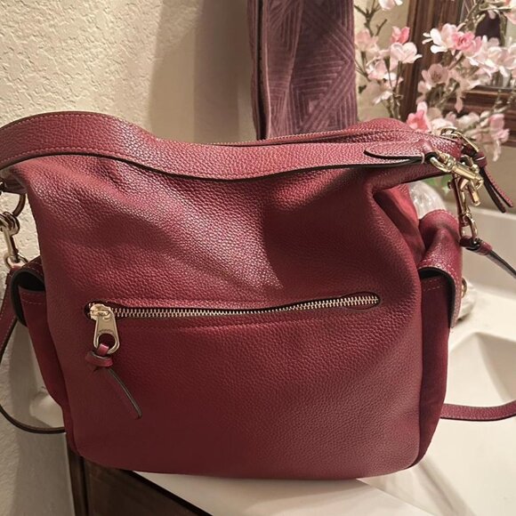 Like New Rare Coach Pennie Shoulder Bag Refined Pebble Leather and Suede - Picture 3 of 7